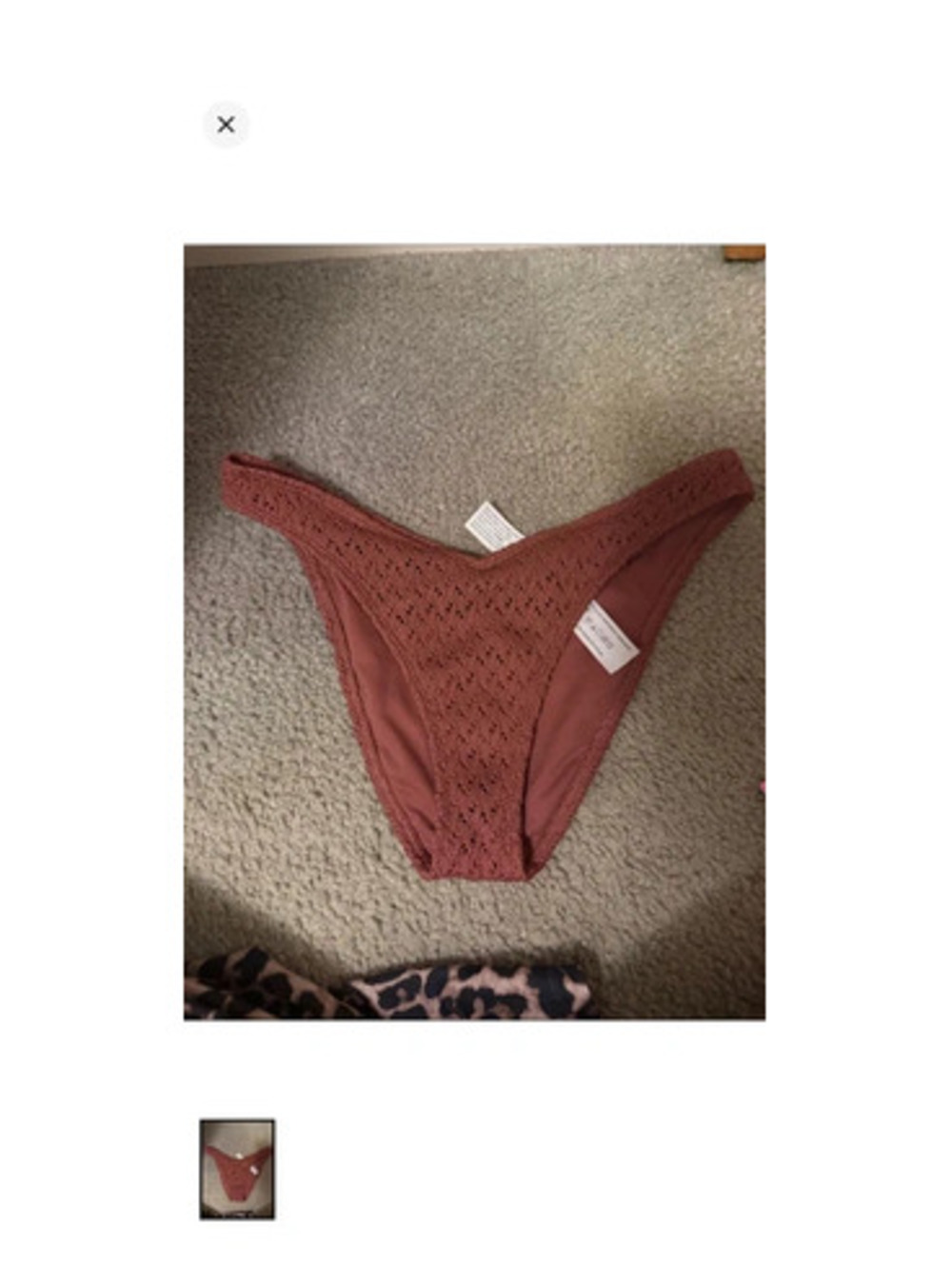 Hollister Rust Crochet Bikini Bottom
